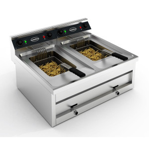 Elektrinė gruzdintuvė - 2 x 12 L - CombiSteel