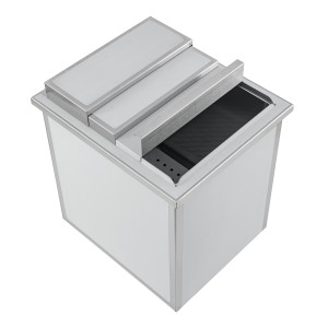 Įmontuojamas nerūdijančio plieno ledo dėklas - 380x446 MM