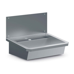 Nerūdijančio plieno kriauklė su išleidimo kamščiu ir apsauginiu dangteliu nuo purslų - L 600 x P 468 mm - CombiSteel