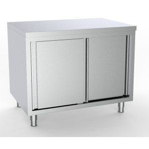 Nerūdijančio plieno apatinė spintelė su 2 durimis - L 1600 x P 600 mm - CombiSteel