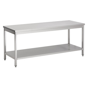 Nerūdijančio plieno stalas su lentyna - L 1200 x P 700 mm - CombiSteel