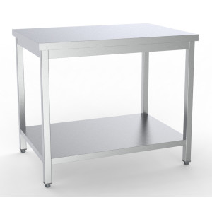 Nerūdijančio plieno stalas su lentyna - L 900 x P 700 mm - CombiSteel