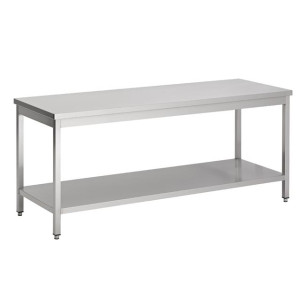 Stainless Steel Table with Shelf - L 800 x D 600 mm - CombiSteel