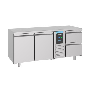 Teigiama šaldymo lentelė GN 1/1 su 2 durimis ir 2 stalčiais - 474 L - CombiSteel
