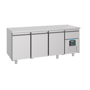 Teigiamas šaldomas stalas GN 1/1 su 3 durimis ir 1 stalčiumi - 474 L - CombiSteel