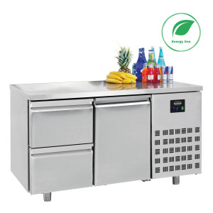 Teigiama šaldymo lentelė GN 1/1 su 1 durimis ir 2 stalčiais - 281 L - CombiSteel
