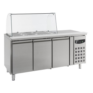 Teigiama šaldoma salotinė - 3 GN 1/1 - 465 L - CombiSteel