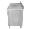 Meuble Plonge 2 Bacs su Atlošu - 1400 x 600 mm - Bakas kairėje - Dynasteel