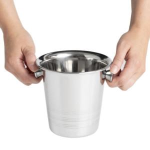 Nerūdijančio plieno ledo kibiras su rankenomis ir grioveliais - 1050 ml - Olympia