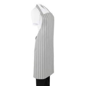 Pilka ir balta dryžuota prijuostė - Whites Chefs Clothing