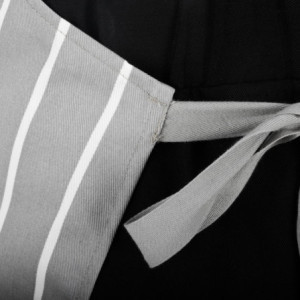 Pilka ir balta dryžuota prijuostė - Whites Chefs Clothing