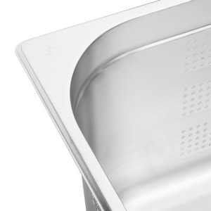 Gastro GN 1/1 Stainless Steel Perforated Pan - Depth 200 mm - 28 L - Vogue