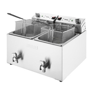 Dviguba elektrinė gruzdintuvė su laikmačiu - 2 x 8 L - Buffalo