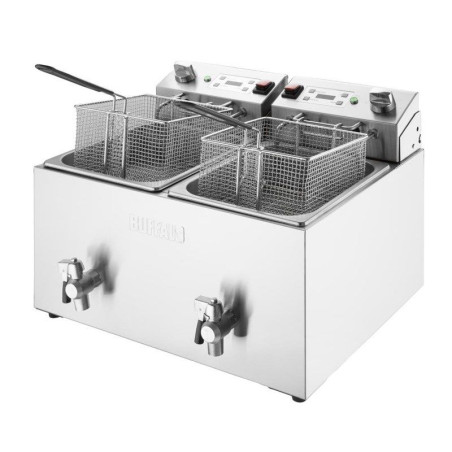 Dviguba elektrinė gruzdintuvė su laikmačiu - 2 x 8 L - Buffalo
