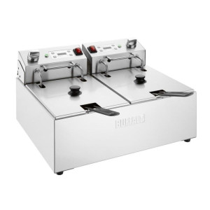 Dviguba elektrinė gruzdintuvė su laikmačiu - 2 x 5 L - Buffalo