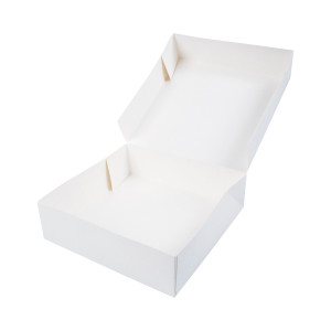 Balta kartoninė konditerijos dėžutė - 29 x 29 cm - 25 vnt. - FourniResto