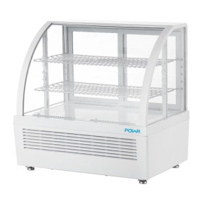 Balta šaldoma vitrinos prekystalis - 2 lentynos - 100 L - Polar
