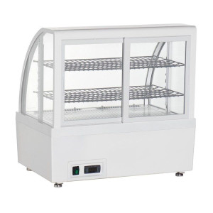 Balta šaldoma vitrinos prekystalis - 2 lentynos - 100 L - Polar