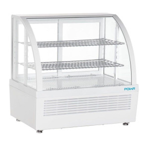 Balta šaldoma vitrinos prekystalis - 2 lentynos - 100 L - Polar