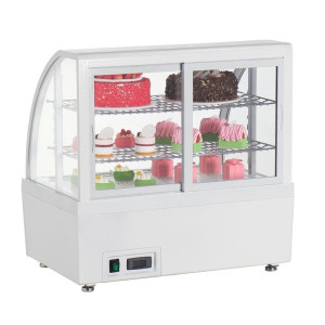 Balta šaldoma vitrinos prekystalis - 2 lentynos - 100 L - Polar