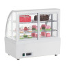 Balta šaldoma vitrinos prekystalis - 2 lentynos - 100 L - Polar