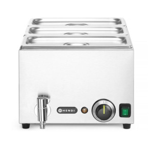 Bain-Marie su išleidimo čiaupu - 3 GN 1/3 - HENDI