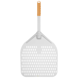 Square Perforated Pizza Peel with Short Handle - 350x710 mm