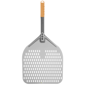 Perforated Square Pizza Peel with Short Handle - 350x710 mm