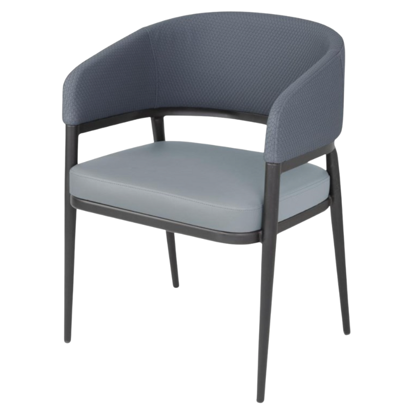 Mėlynos PVC Meridian kėdės - 2 vnt. Mėlynos PVC Meridian kėdės - 2 vnt.