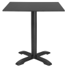 Kvadratinis juodas matinio paviršiaus stalas - 700 mm