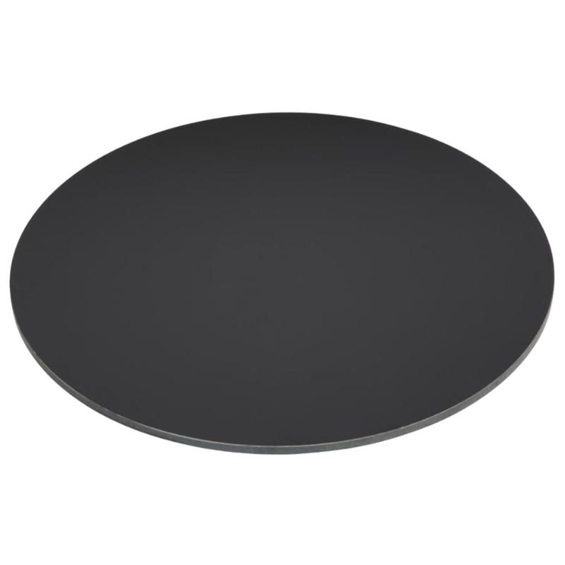Apvalus juodas matinio paviršiaus stalas - 600 mm