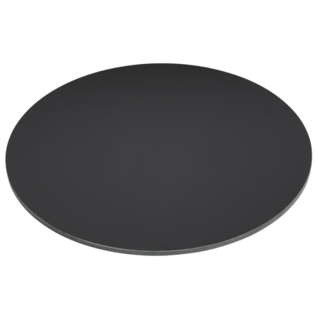 Apvalus juodas matinio paviršiaus stalas - 600 mm