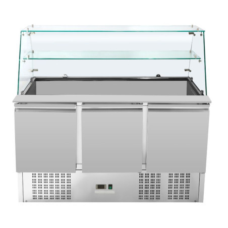 Saladette Šaldytuvas 3 Durys - 368 L - Dynasteel