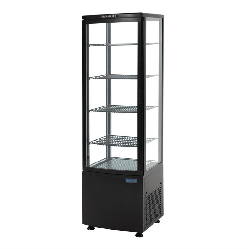 Black Refrigerated Display Case Series C 235 L - Polar