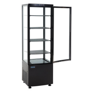 Vitrina šaldytuvas - Lenktos durys - Juoda serija C 235 L