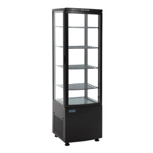 Vitrina šaldytuvas - Lenktos durys - Juoda serija C 235 L