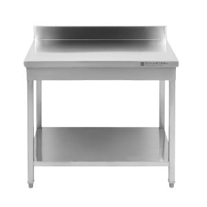 Stainless Steel Table with Backsplash Shelf Dynasteel Robust and Practical