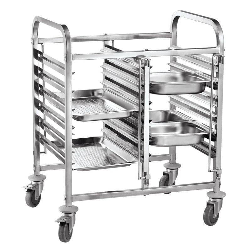 Chariot Porte-Plateaux Double - 12 x GN 1/1 - HENDI Chariot Porte-Plateaux Double - 12 x GN 1/1 - HENDI
