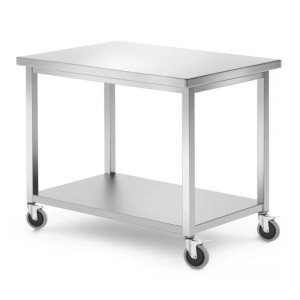 Mobilus stalas su lentyna - 1000x700 mm - HENDI