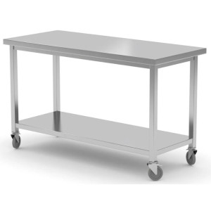 Mobilus stalas su lentyna - 1200x600 mm - HENDI