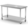 Table Mobile avec Étagère-Vissée - 1200x600 mm - HENDI