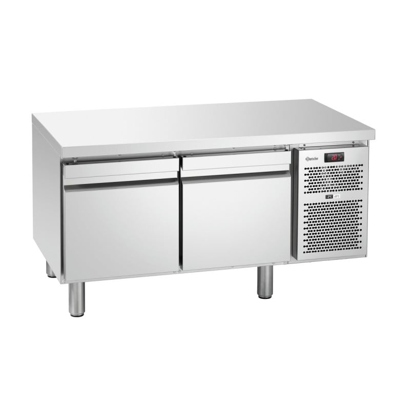 Table Réfrigérée Positive 2 Portes GN 1/1 avec Soubassement