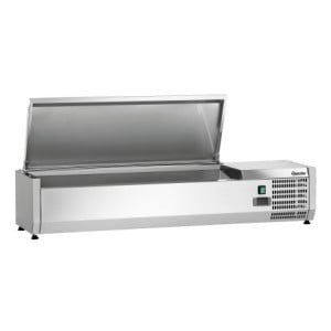Saladette Šaldytuvas iš Nerūdijančio Plieno - 5 x GN 1/4