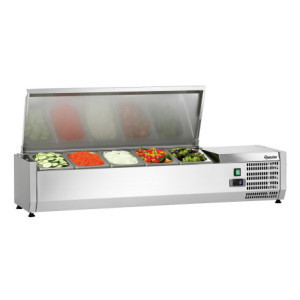 Saladette Šaldytuvas iš Nerūdijančio Plieno - 5 x GN 1/4