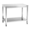 Table de Travail Inox avec Etagère Basse - P 700 mm - L 1000 mm - Bartscher