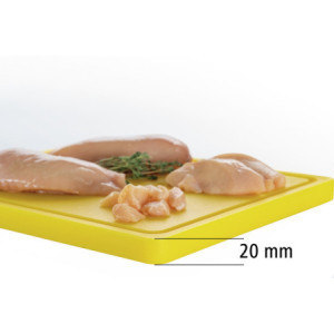 Pjaustymo lenta 325 x 265 mm - Geltona - 20 mm storio - Bartscher