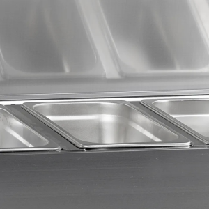 Saladette pastatoma dangtis nerūdijančio plieno - Statinė - 7 GN 1/4 - TEFCOLD