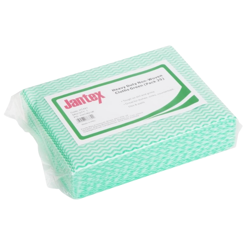 Chiffon Non Tissé Très Résistants Vert - Lot de 25 Chiffon Non Tissé Très Résistants Vert - Lot de 25