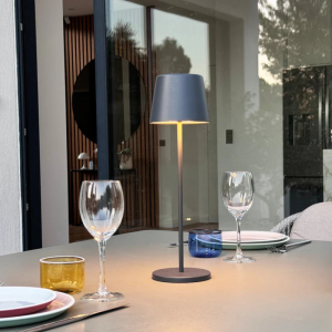 LED jutiklinė stalinė lempa Kelly Rock su įkrovimo padėklu - 6 vnt. - Lumisky