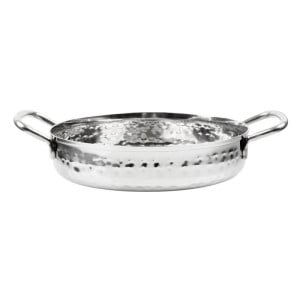 Hammered Stainless Steel Dish Table Presentation 150mm - Gastronoble